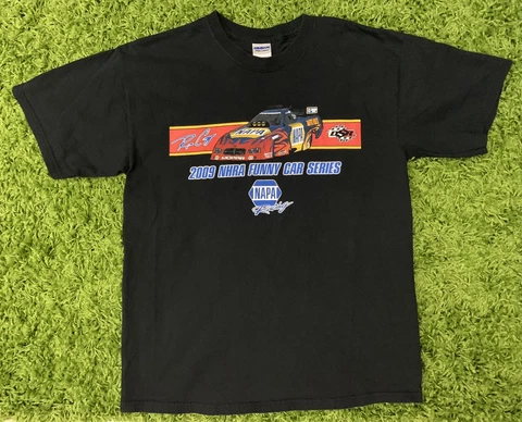 Rare 2009 NHRA Funny Car Series NAPA RACING RON CAPPS T- SHIRT Size L Cover