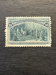 US Stamps Scott #238 15c Columbian Mint Hinged - Picture 1 of 2
