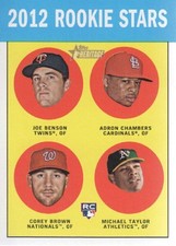 A7157- 2012 Topps Patrimonio BB Tarjetas 1-255 + Rookies -tú Pick 10 + Sin US