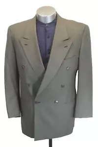 vtg olive Yves Saint Laurent double breasted blazer jacket sport suit coat 40 S - Picture 1 of 10