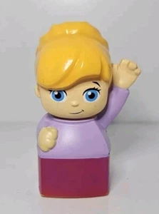 Mega Bloks Figur Mädchen blonde Haare blaue Augen winken Mega Blöcke - Bild 1 von 7