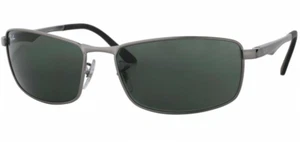 Ray-Ban RB3498 Polished Gunmetal l Green G15 RB3498 004/71 61mm - Picture 1 of 4