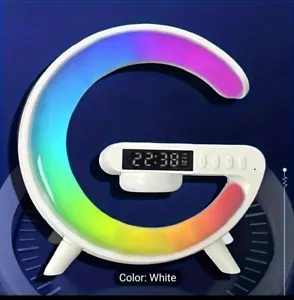 4-in-1 / 15w Wireless Charger Electric with Alarm Clock Speaker Bluetooth Speak - Picture 1 of 4