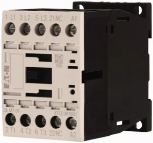 Contactor DILM7-01(Coil-380 V AC) 3kW/400V AC3+1NC, 276594, Moeller, Eaton - Picture 1 of 2