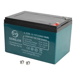 New Rechargeable AGM Battery 12V 12Ah 6-DZM-12 Fit ATV Go Kart Scooter Electric - Picture 1 of 12