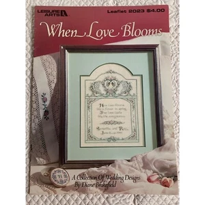 Leisure Arts When Love Blooms cross stitch leaflet book 2023 - Picture 1 of 11