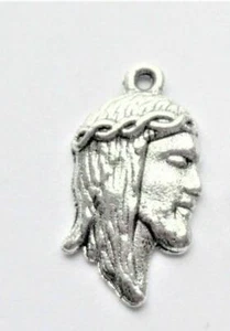 925 Sterling silver 20" necklace SMALL charm HEAD JESUS CHRIST GOD LORD female - Picture 1 of 9