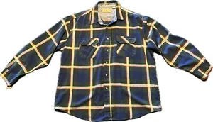 Northwest Territory Shirt Mens Extra Large XL Blue Green Plaid Acrylic Flannel - Picture 1 of 13