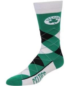 For Bare Feet Boston Celtics Argyle Lineup Socks - Picture 1 of 1