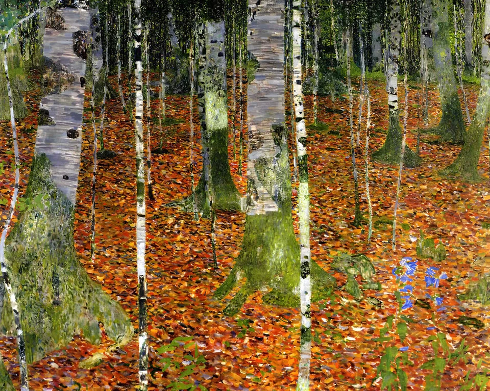 Pintura de bosque de abedules de 1903 por Gustav Klimt impresión artística de 8x10" Foto 1 de 1