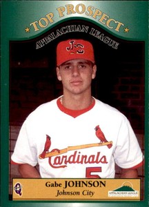 1998 Appalachian League Prospect Q-Cards #11 Gabe Johnson Delray Beach Florida 