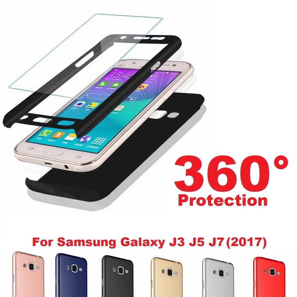 Luxury 360 Full Cover Slim Hard Shockproof Case For Samsung Galaxy J3 J5 J7 2017 - Image 1 of 1