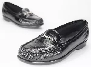 SAS Metro Women's Horse Bit Loafers Size 8.5 Narrow (N) Black Patent Leather - Picture 1 of 12