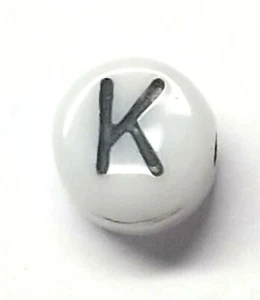 Antique Vintage 1960's 1970's Baby Letter Bead Initial " K " Steampunk #C714 - Picture 1 of 2