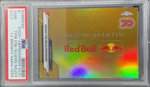 PSA9 Verstappen/Red Bull #114 - 70th Anniversary - Gold - 2020 Topps Chrome F 1 - Picture 1 of 3