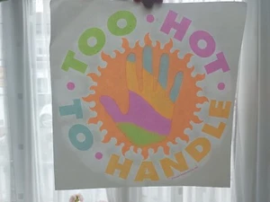 Too Hot To Handle Rave Vintage T-shirt transfer Genuine Original Rare 90s - Imagen 1 de 4