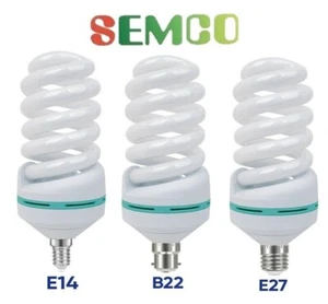 5 X 18W CLF SPIRAL LIGHT BULB ENERGY SAVER EDISON SCREW BAYONET B22 | E14 | E27 - Picture 1 of 4