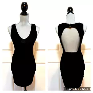 ARK & CO. Women’s Black Cocktail Holiday Dress Sexy Backless Lined - Size Small - Picture 1 of 9