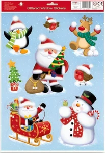 Christmas Glitters Window Stikers Gift Tags Decor Kids Birthday wedding Gift Tag - Picture 1 of 2