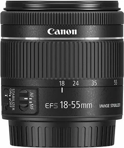 Standard zoom lens EF-S18-55mm F4.0-5.6IS STM APS-C compatible Canon From Japan - Picture 1 of 6