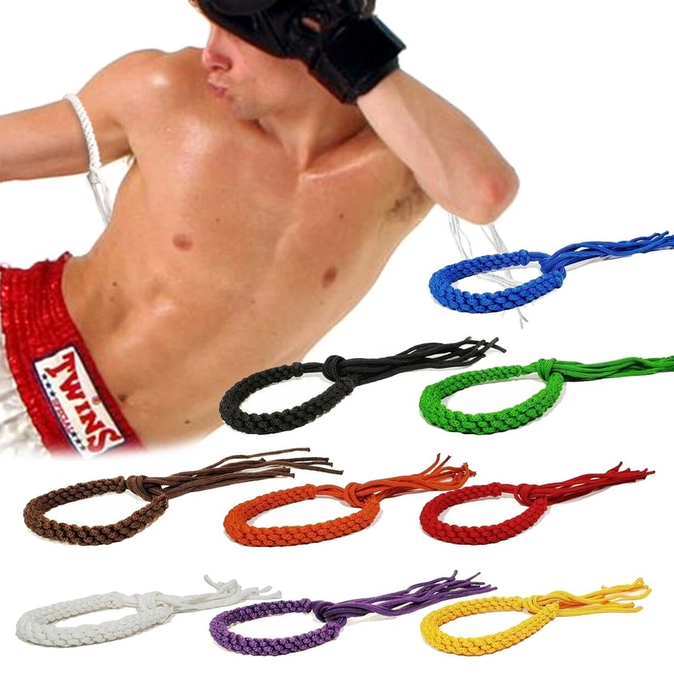 Morgan Sports - Brazalete de Kick Boxing Muay Thai - Nylon Trenzado Colorido - OSFA Foto 1 de 1