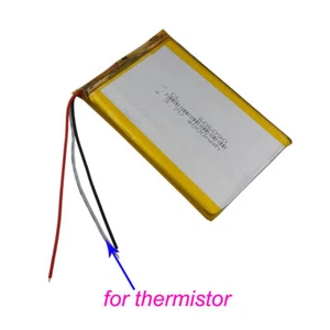 3,7V 4000mAh 14,8Wh Wiederaufladbarer Li-Polymer Li Akku 3-Drähte Thermistor 606090 - Bild 1 von 4