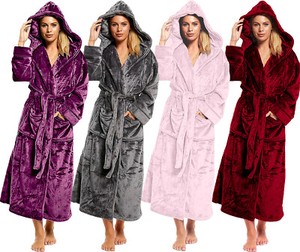 womens fleece dressing gown sale
