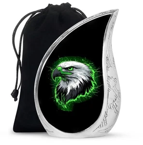 Soaring Eagle Urns For Men & Women Ashes Human Cremation Urn 10" With Velvet Bag - Picture 1 of 7