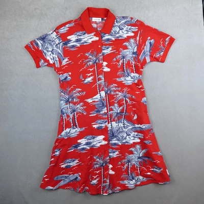 Vestido Lacoste Piqué Manga Corta Mini Mujer Talla 34 Estampado Bolsillos Elástico Foto 1 de 4