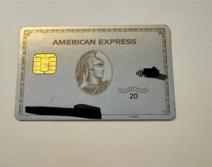NEW LIMITED. American Express Gold Card. White Gold. Cancelled. Collectible. - Picture 1 of 2