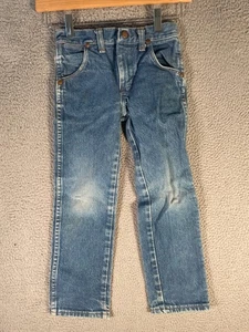 Wrangler 13MWZJP Boys Jeans Size 6 REG Blue Denim USA Made Vintage - Picture 1 of 10