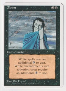 Miscut Gloom MP 4th Edition MTG Magic Factory Error Misprint Alpha Cut Corners! - Picture 1 of 2