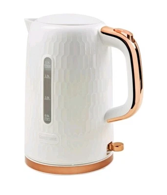 Goodmans Honeycomb White & Rose Gold Kettle - 1.7L - Image 1 of 4