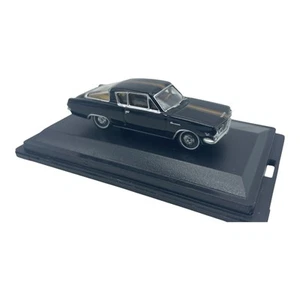 1965 Plymouth Barracuda Black with Gold Stripes Diecast car 1:87 Scale Oxford - Picture 1 of 22