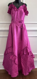 VINTAGE ALFRED ANGELO FLIRTATIONS dunkelrosa voll gefüttert Ballkleid Kleid 80er LESEN - Bild 1 von 8
