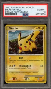Pokemon Pikachu World Coll. PORTUGUESE Holo Promo PSA 10 Gem Mint - Picture 1 of 2