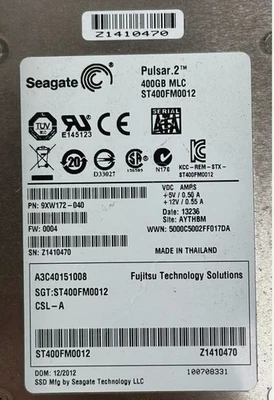 Seagate ST400FM0012 400GB SSD SATA 6Gbps SFF 2.5 MLC SSD SERVER SSD - Image 1 of 4