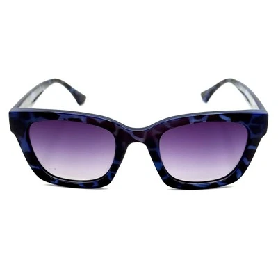 Gafas de sol Christian Siriano Bea Blutt clásicas cuadradas marco azul púrpura degradado Foto 1 de 4