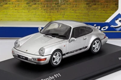 MODELLINO AUTO STATICO SOLIDO PORSCHE 911 964 RS COUPE 1994 SILVER SCALA 1/43 - Immagine 1 di 4