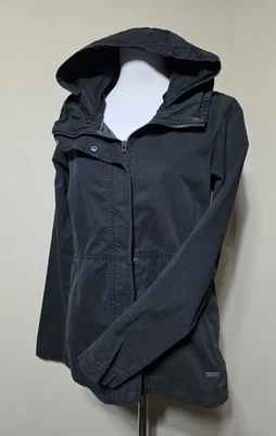 Bench Jacket Womens Black Size Small/6 Canvas Front Zipper Pockets - Image 1 of 4