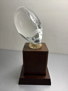 Premio Trofeo Calcio in Cristallo 8" con Base in Legno - Foto 1 di 2