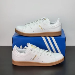 Scarpe da ginnastica Adidas Stan Smith uomo taglia 10 bianco oro sneakers casual - Foto 1 di 8