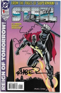 Steel 1 DC COMIC BOOK 1994 Bogdanove Batista Faber Simonson AUTOGRAPHED Superman - Picture 1 of 3