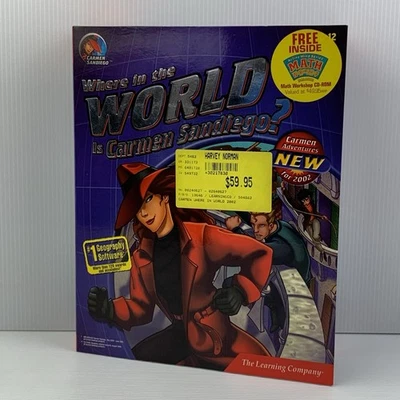 Where In The World Is Carmen Sandiego? Big Box 2001 PC CD ROM Geography Game - Image 1 of 4
