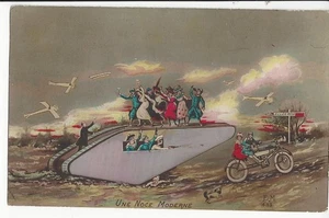 FRENCH SATIRE - A MODERN WEDDING FANTASY - TRAVEL MOTORCYCLE , TANK ,PLANES PC - Picture 1 of 2