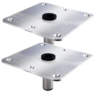 2X Placa de soporte de base de pedestal de acero inoxidable de alta resistencia Base de asiento de barco de 7" - Imagen 1 de 9