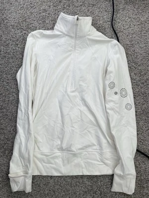 Roupa ativa Lululemon feminina com zíper quarto tamanho 8 branca - Imagem 1 de 4