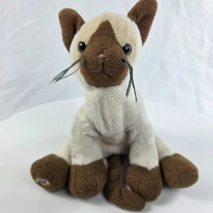 Webkinz Siamese Cat Plush HM160 Kitty Stuffed Animal No Code Ganz 8 in - Picture 1 of 6