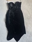 Czarna aksamitna sukienka Preen By Thornton Bregazzi rozmiar UK12
