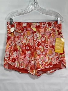 AVÍA Women’s Sz M Floral Stretch Zippered Zip Elastic Waist Running Shorts - Picture 1 of 11